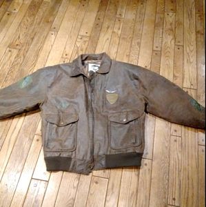 Old leather jacket